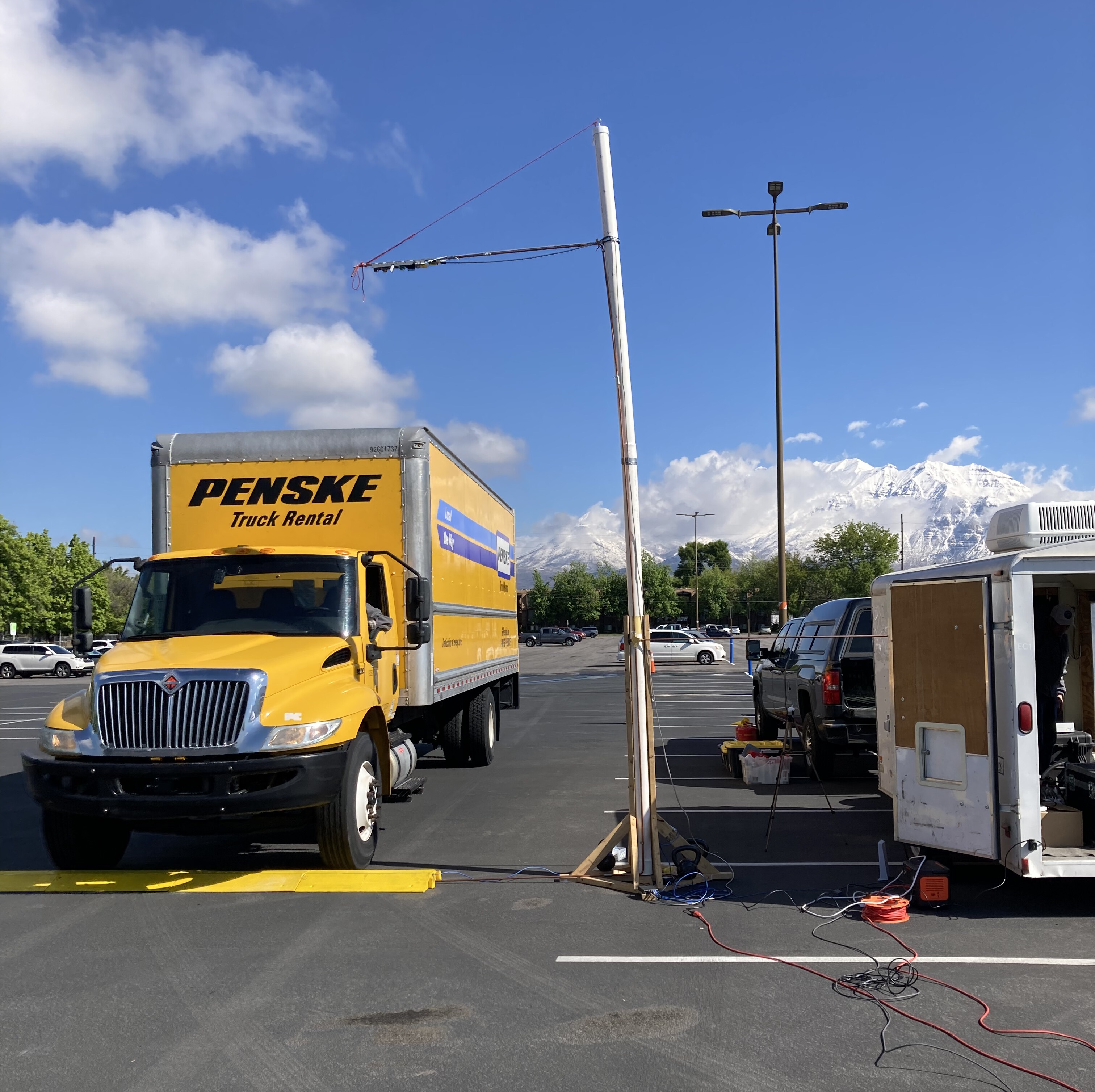 Testing PLUMES in the Lavell Edwards Stadium Parking lot in Provo, UT